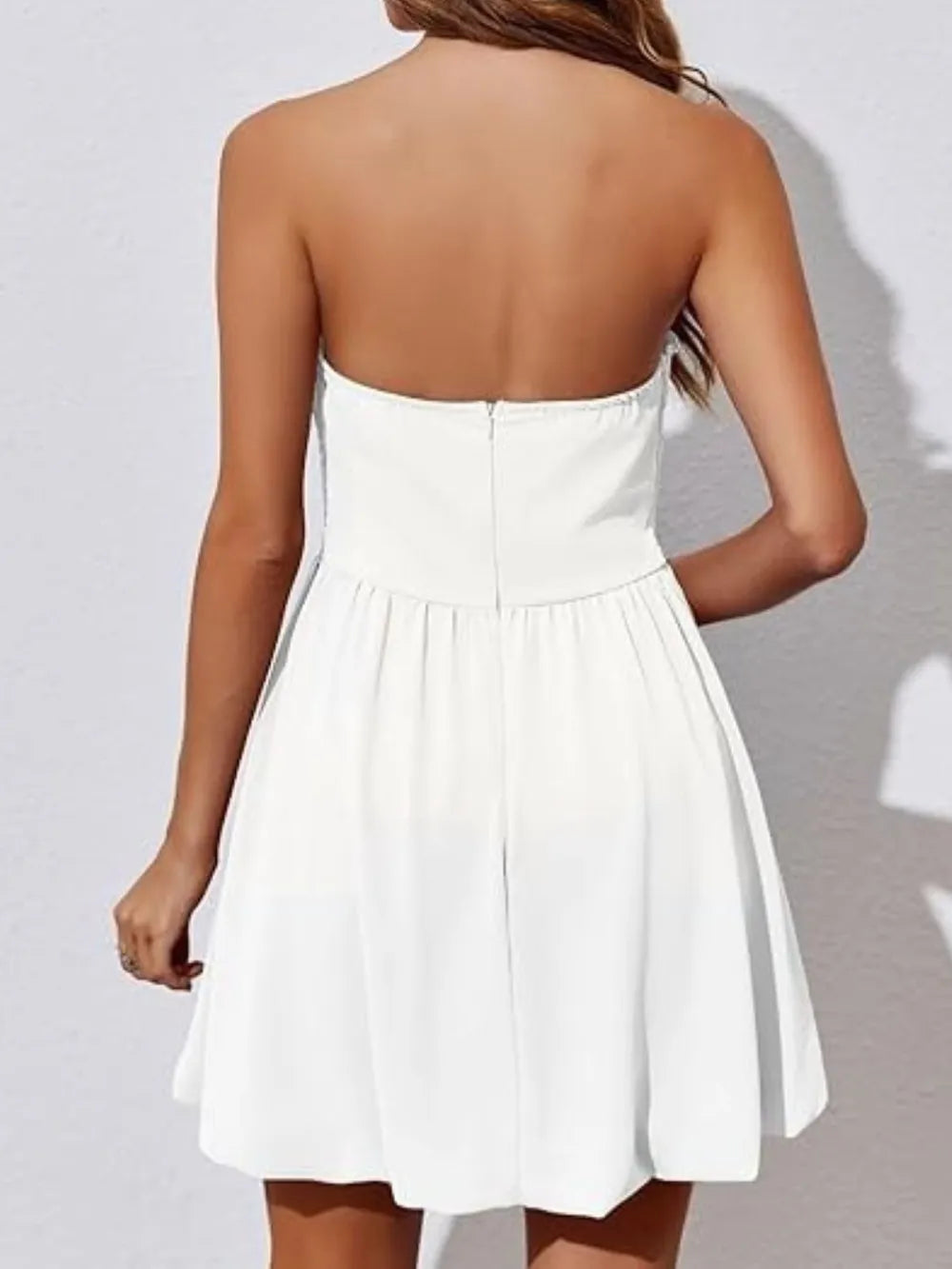 Ruched Tube Mini Dress-Nordavory