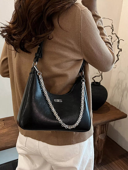 Chain-Accented Crossbody Bag-Nordavory