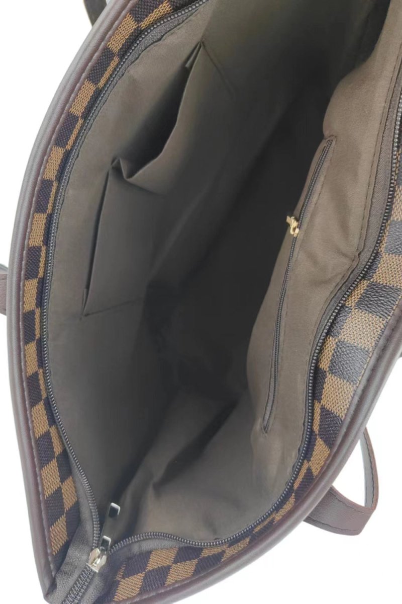 Checkered PVC Two-Piece Bag Set-Nordavory