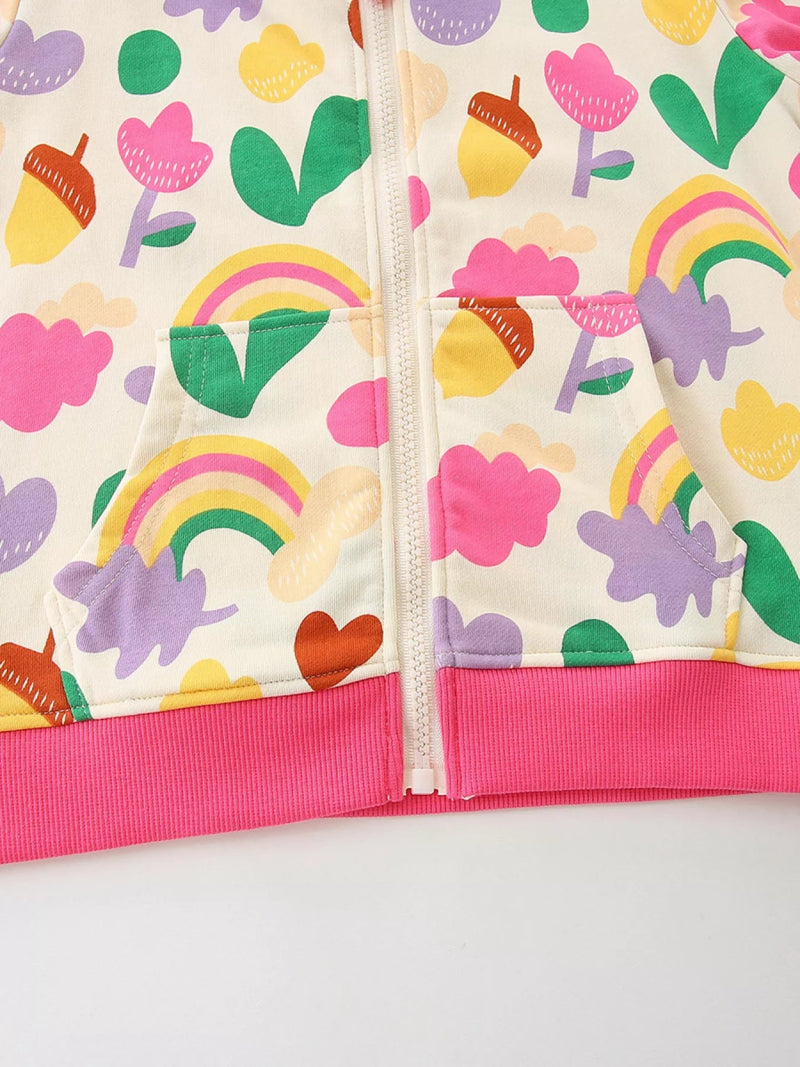 Children's Contrast Zip - Up Hoodie - Nordavory