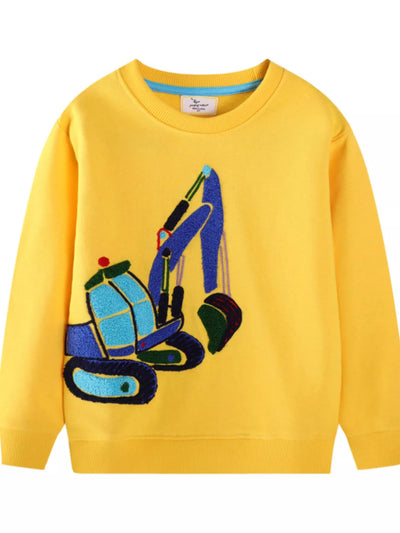 Children's Excavator Round Neck Sweatshirt – Nordavory