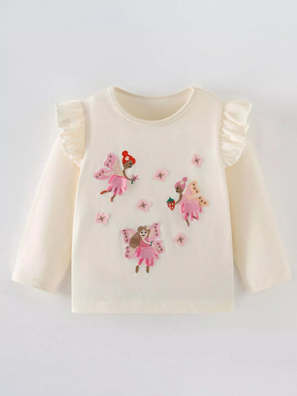 Children's Fairy Embroidered Long Sleeve T-Shirt - Nordavory