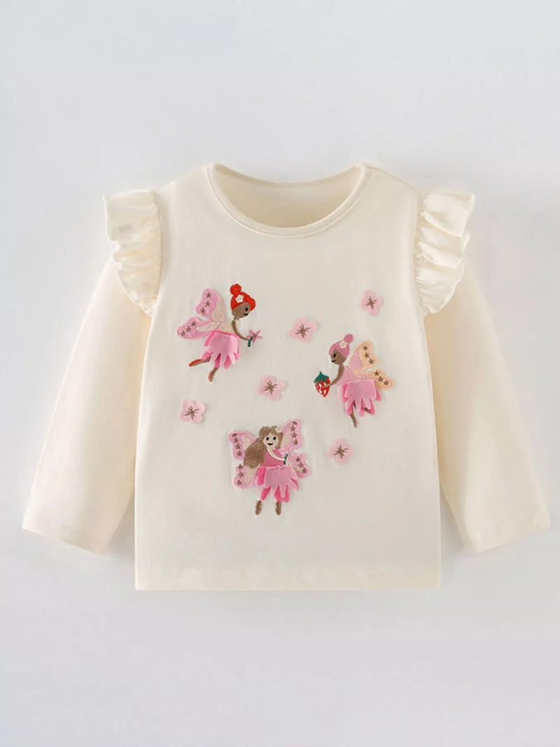Children's Fairy Embroidered Long Sleeve T-Shirt - Nordavory