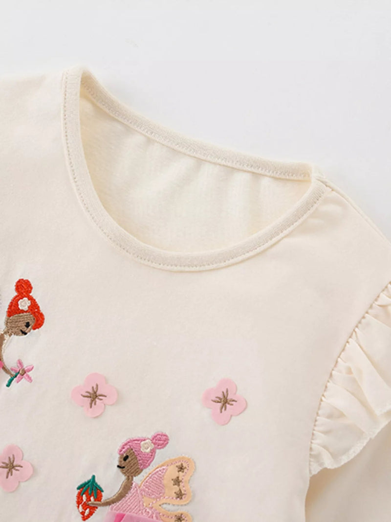 Children's Fairy Embroidered Long Sleeve T-Shirt - Nordavory