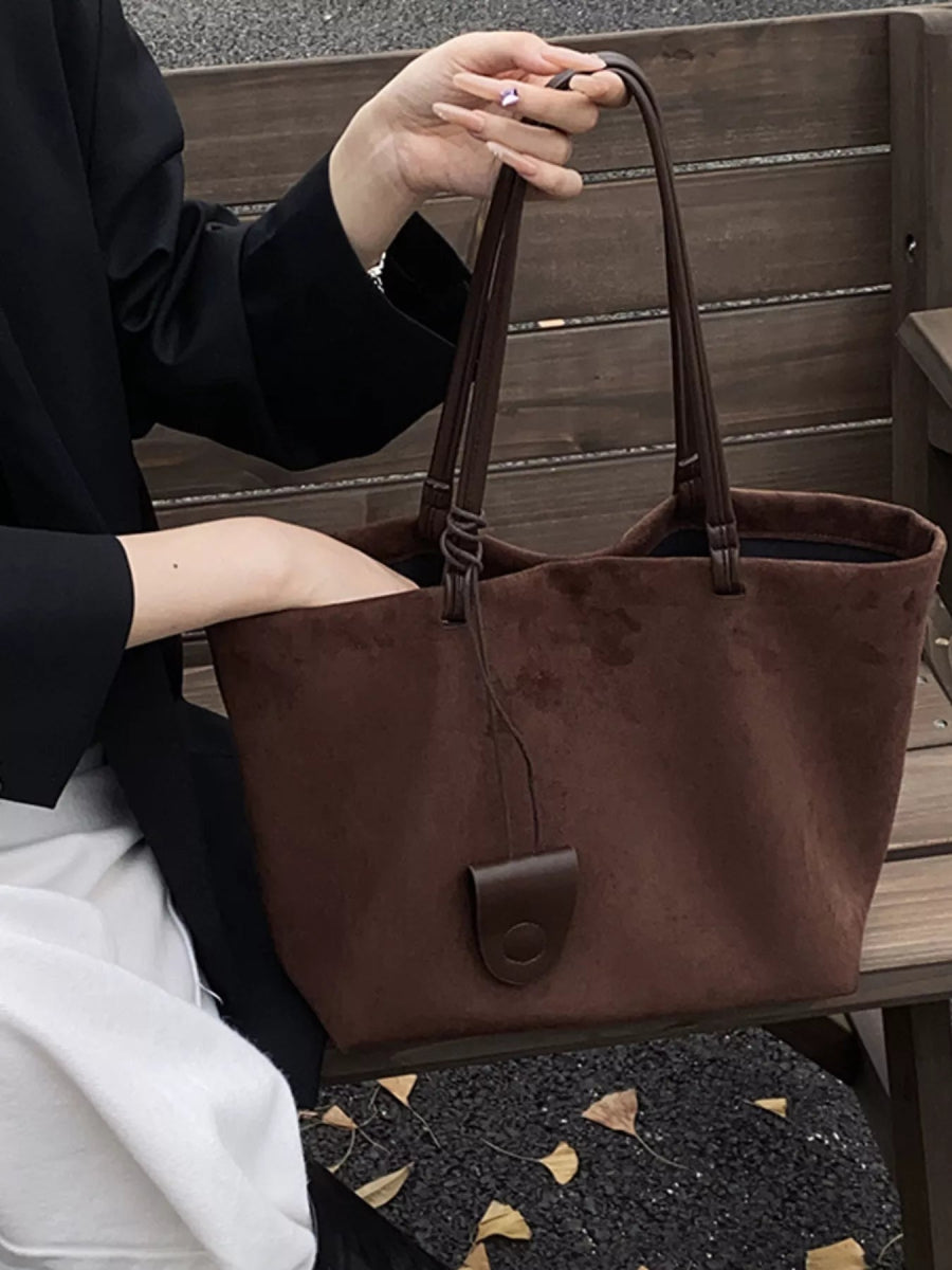 Classic Suede Tote Bag-Nordavory