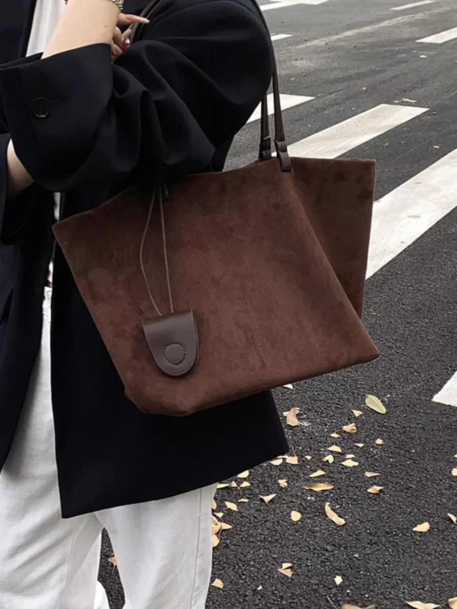 Classic Suede Tote Bag-Nordavory