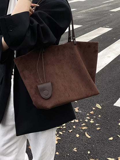 Classic Suede Tote Bag-Nordavory