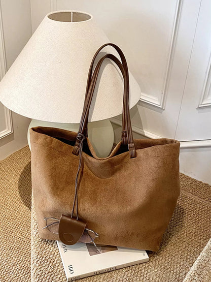 Classic Suede Tote Bag-Nordavory
