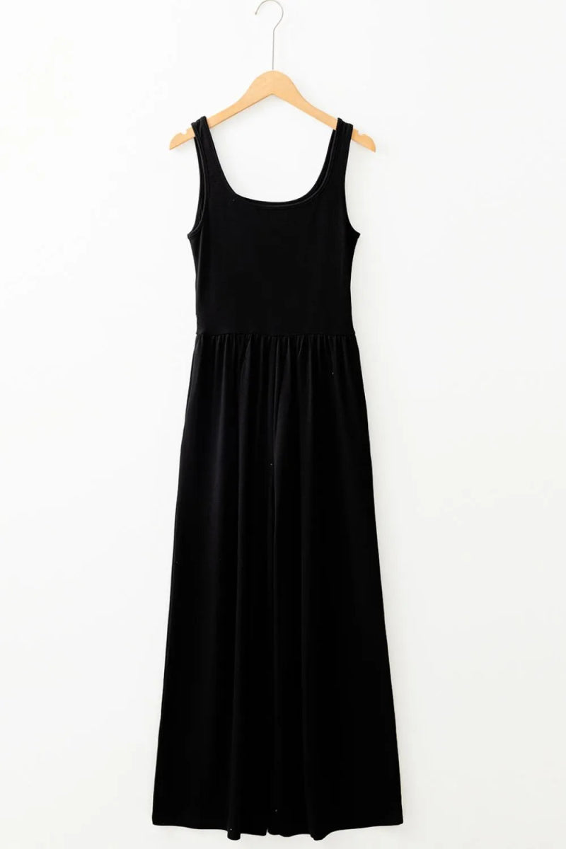 Cutout Scoop Neck Wide Strap Jumpsuit-Nordavory