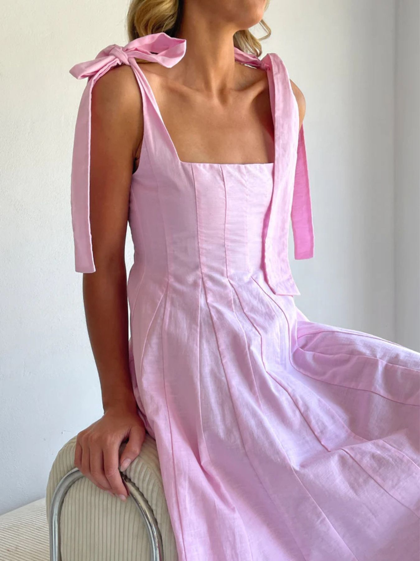 Gradient Tie Shoulder Maxi Dress-Nordavory