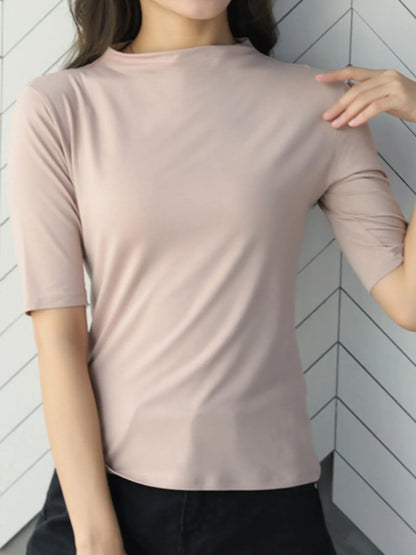 Solid Color Short Sleeve T-Shirt-Nordavory