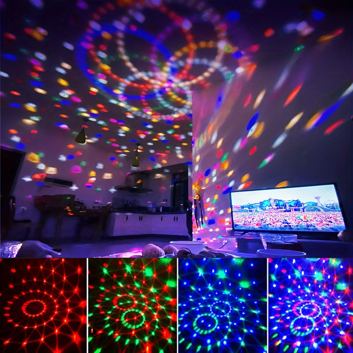 VoiceControlled RGB Disco Ball with Remote