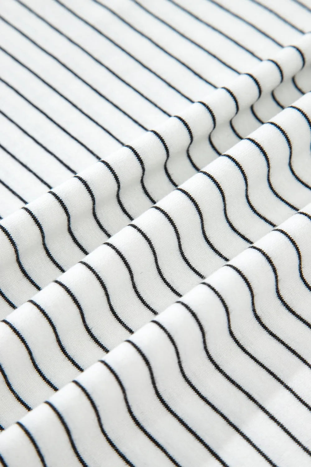 Stripe Cap Sleeve Crew Neck Casual Tee with Chest Pocket-Nordavory