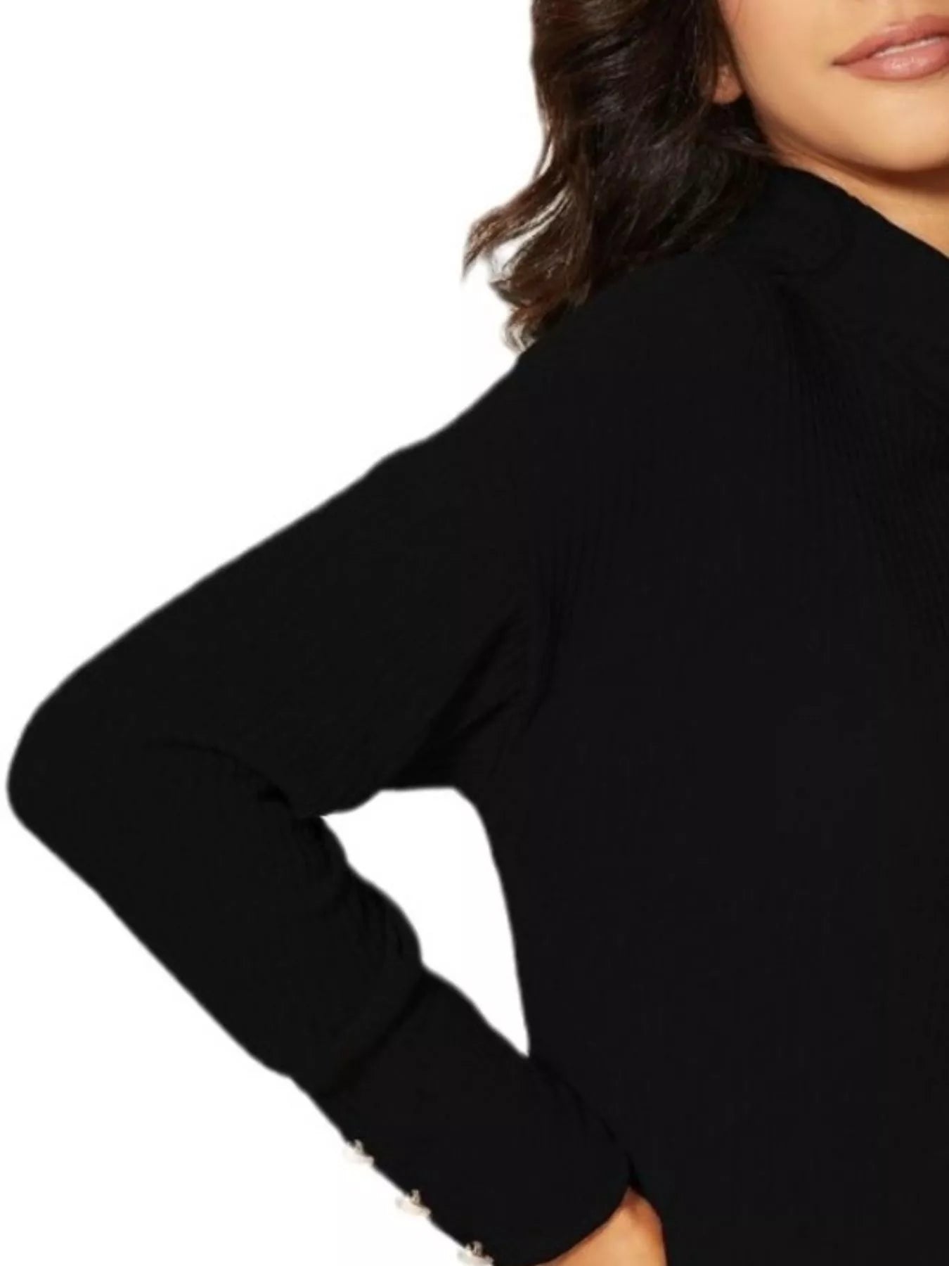 Ribbed Knit Turtleneck Sweater-Nordavory