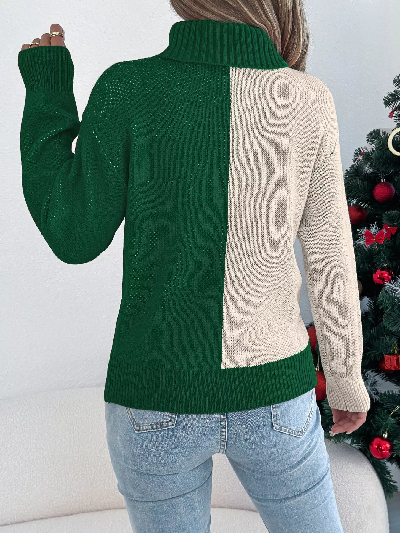 Christmas Reindeer Turtleneck Sweater-Nordavory