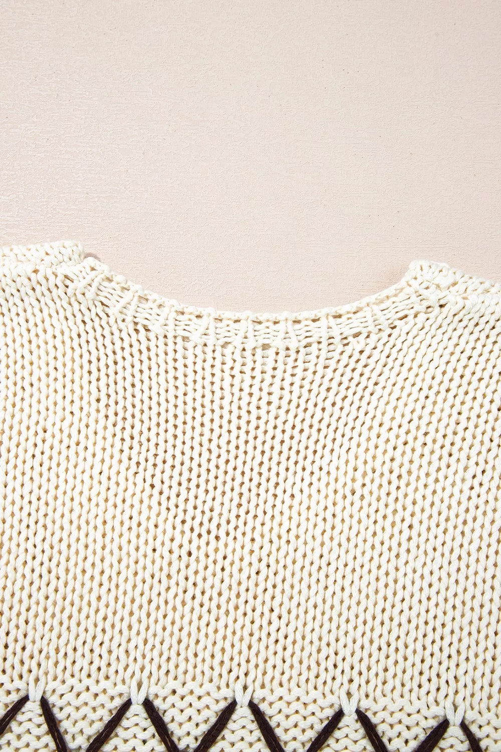 V-Neck Knit Long Sleeve Sweater-Nordavory