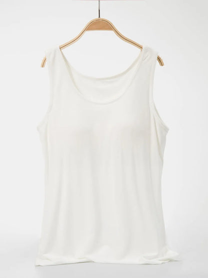 Scoop Neck Wide Strap Tank-Nordavory