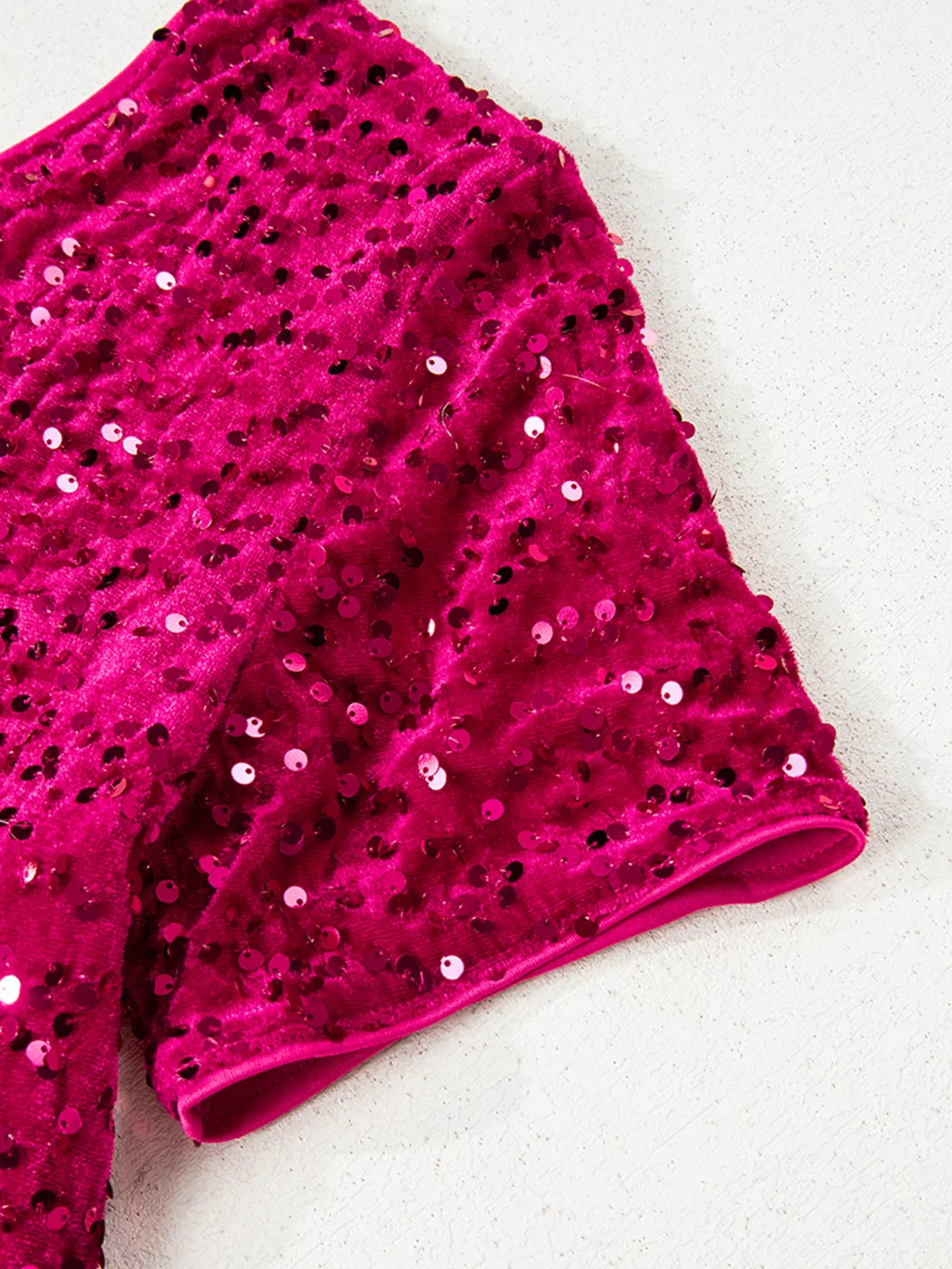 Sequin One-Shoulder Dress with High Slit-Nordavory