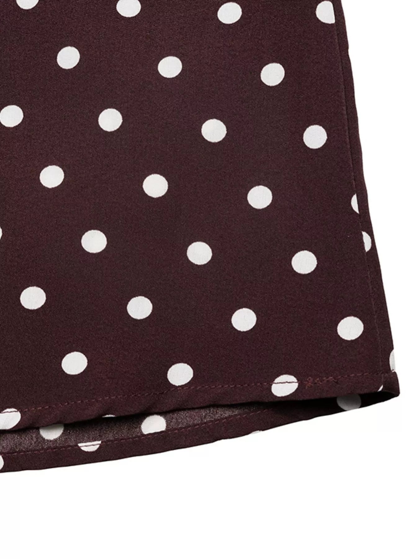 Halter Neck Polka Dot Maxi Dress-Nordavory