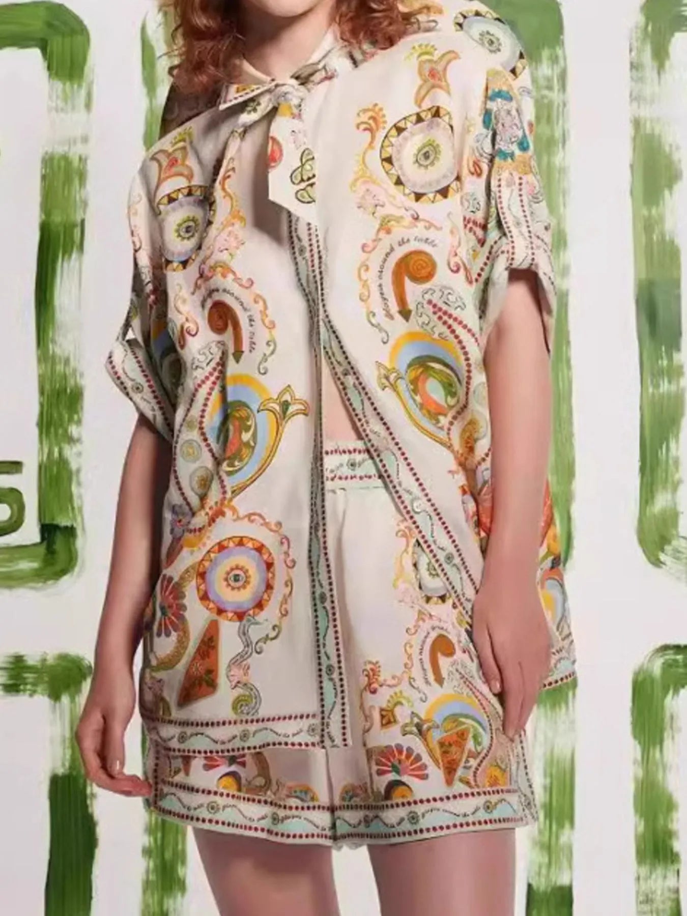 Printed Half Sleeve Shirt and Shorts Set-Nordavory