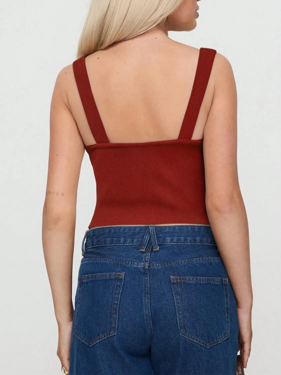 Square Neck Wide Strap Tank-Nordavory