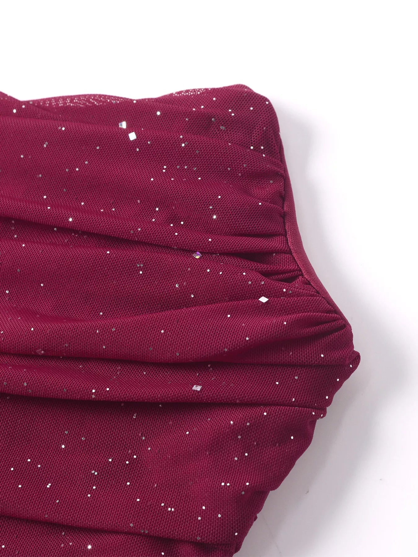 Glitter Tube Mermaid Maxi Dress-Nordavory