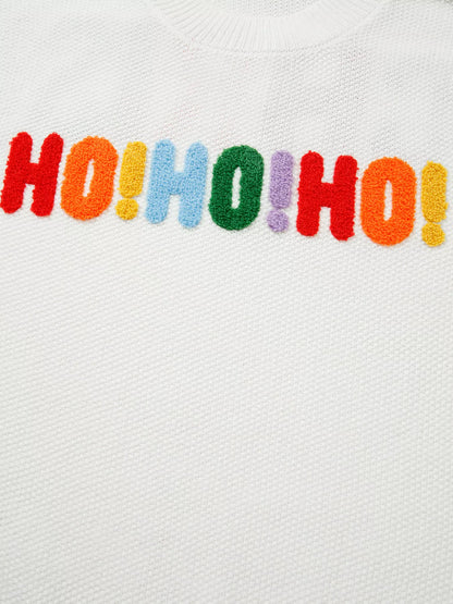 HOHOHO MERRY CHRISTMAS Drop Shoulder Holiday Sweater-Nordavory