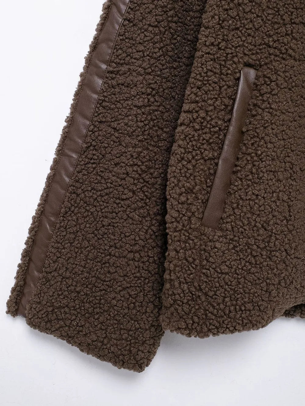 Zip Up Turtleneck Long Sleeve Plush Jacket-Nordavory