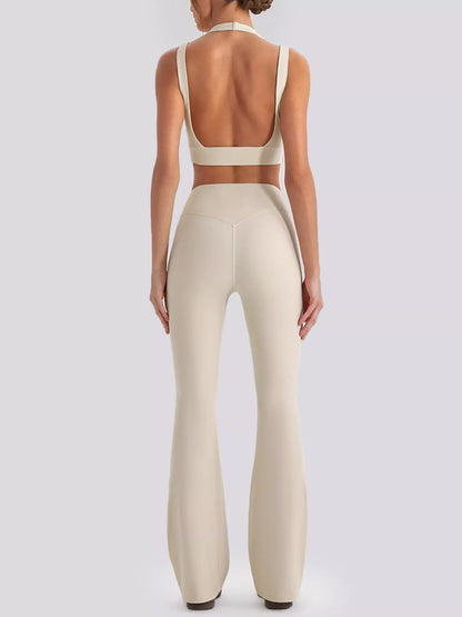 Seamless Criss-Cross V-Neck Tank and Leggings Active Set – image 4