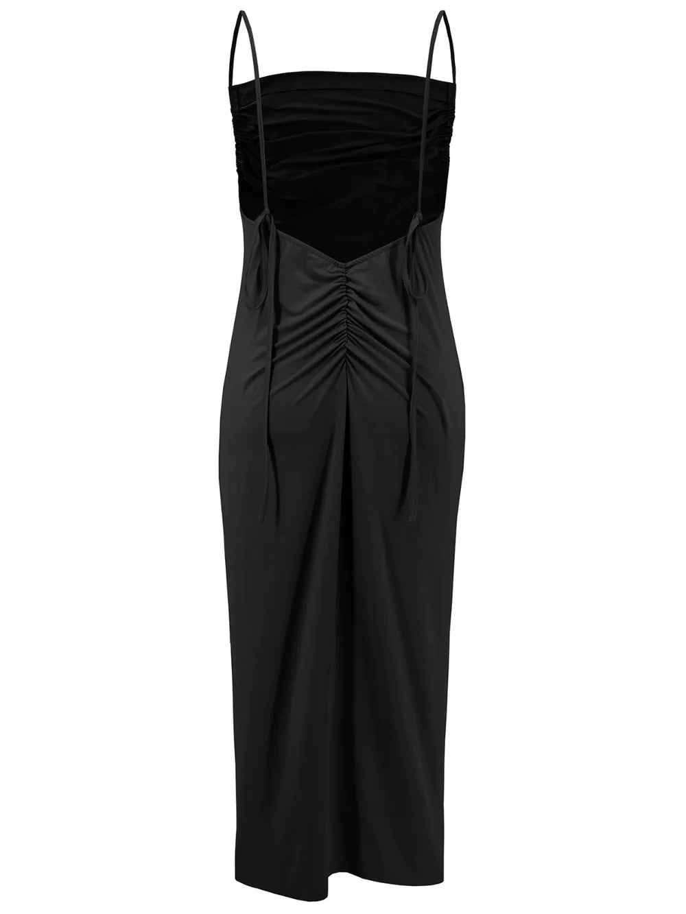 Backless Cowl Neck Sleeveless Cami Dress-Nordavory