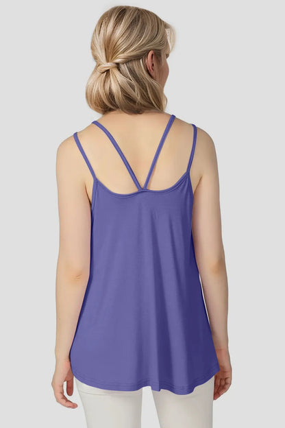 Basic Bae Bamboo Scoop Neck Double Spaghetti Straps Cami-Nordavory