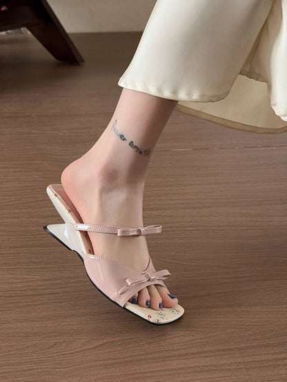 Double Bow Open Toe Sandals-Nordavory