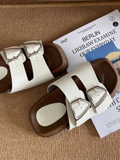 Double Buckle Comfort Sandals-Nordavory