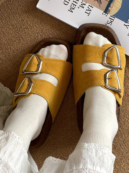 Double Buckle Comfort Sandals-Nordavory