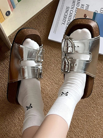 Double Buckle Comfort Sandals-Nordavory