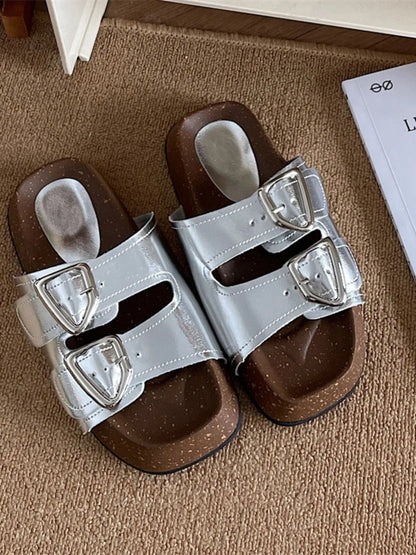 Double Buckle Comfort Sandals-Nordavory