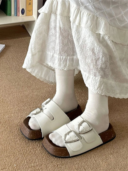 Double Buckle Comfort Sandals-Nordavory