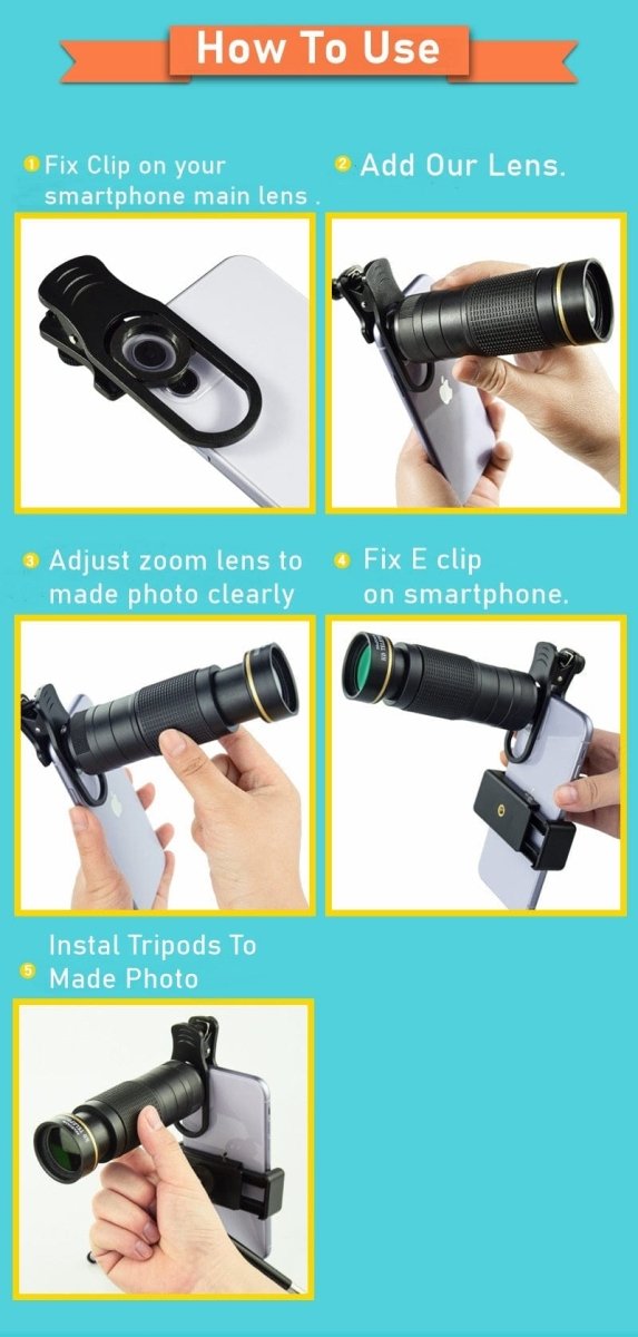 Dragon 36X Mobile Phone Lens Kit With Tripod - Nordavory