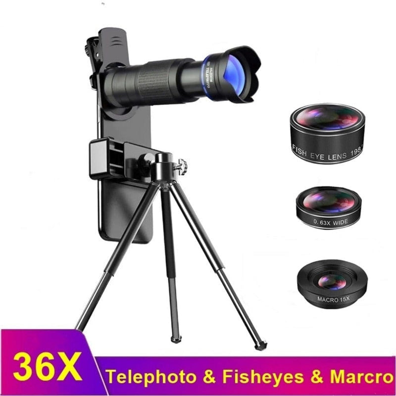 Dragon 36X Mobile Phone Lens Kit With Tripod - Nordavory