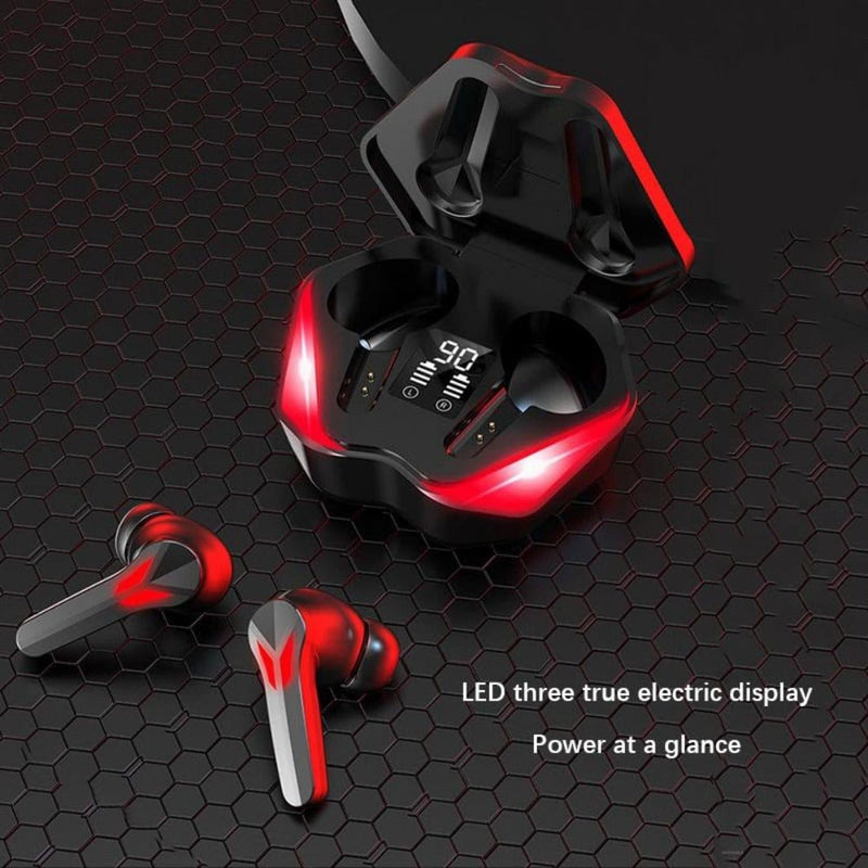 Dragon Red Flame Bluetooth Earbuds Mobile & Laptop Accessories nordavory