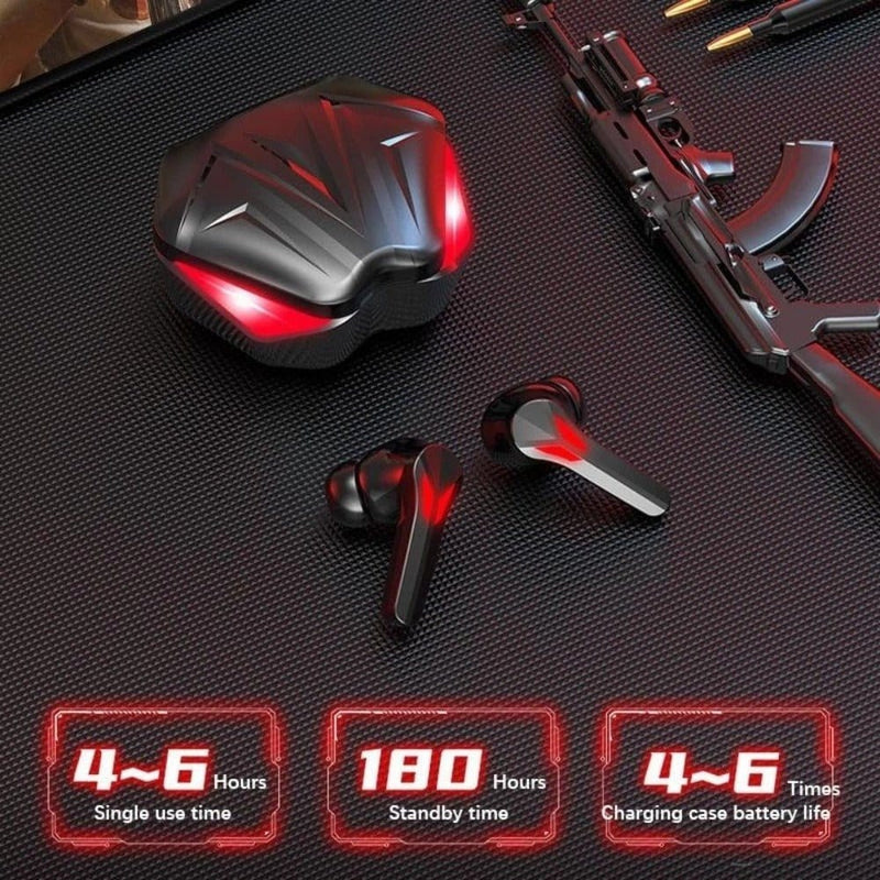 Dragon Red Flame Bluetooth Earbuds Mobile & Laptop Accessories nordavory
