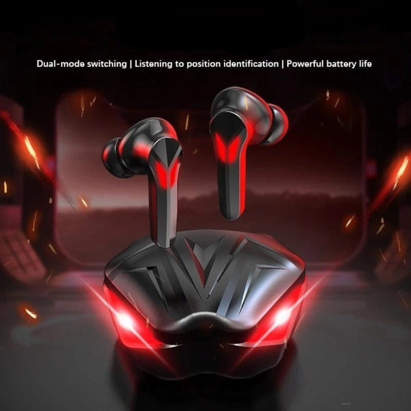 Dragon Red Flame Bluetooth Earbuds Mobile & Laptop Accessories nordavory