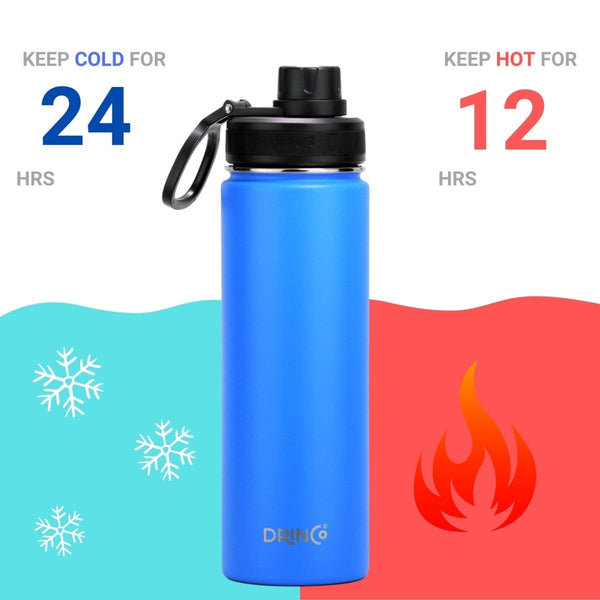 DRINCO® 22oz Stainless Steel Sport Water Bottle - Royal Blue Drinkware nordavory