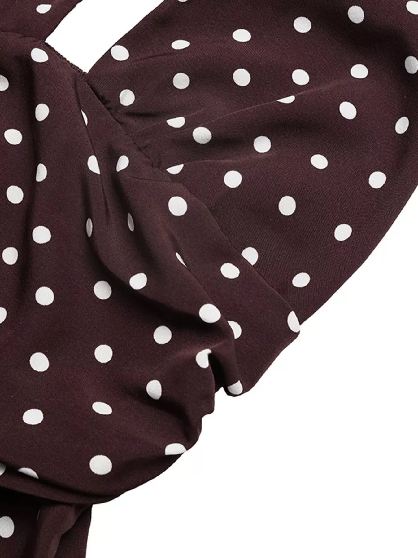 Halter Neck Polka Dot Maxi Dress-Nordavory