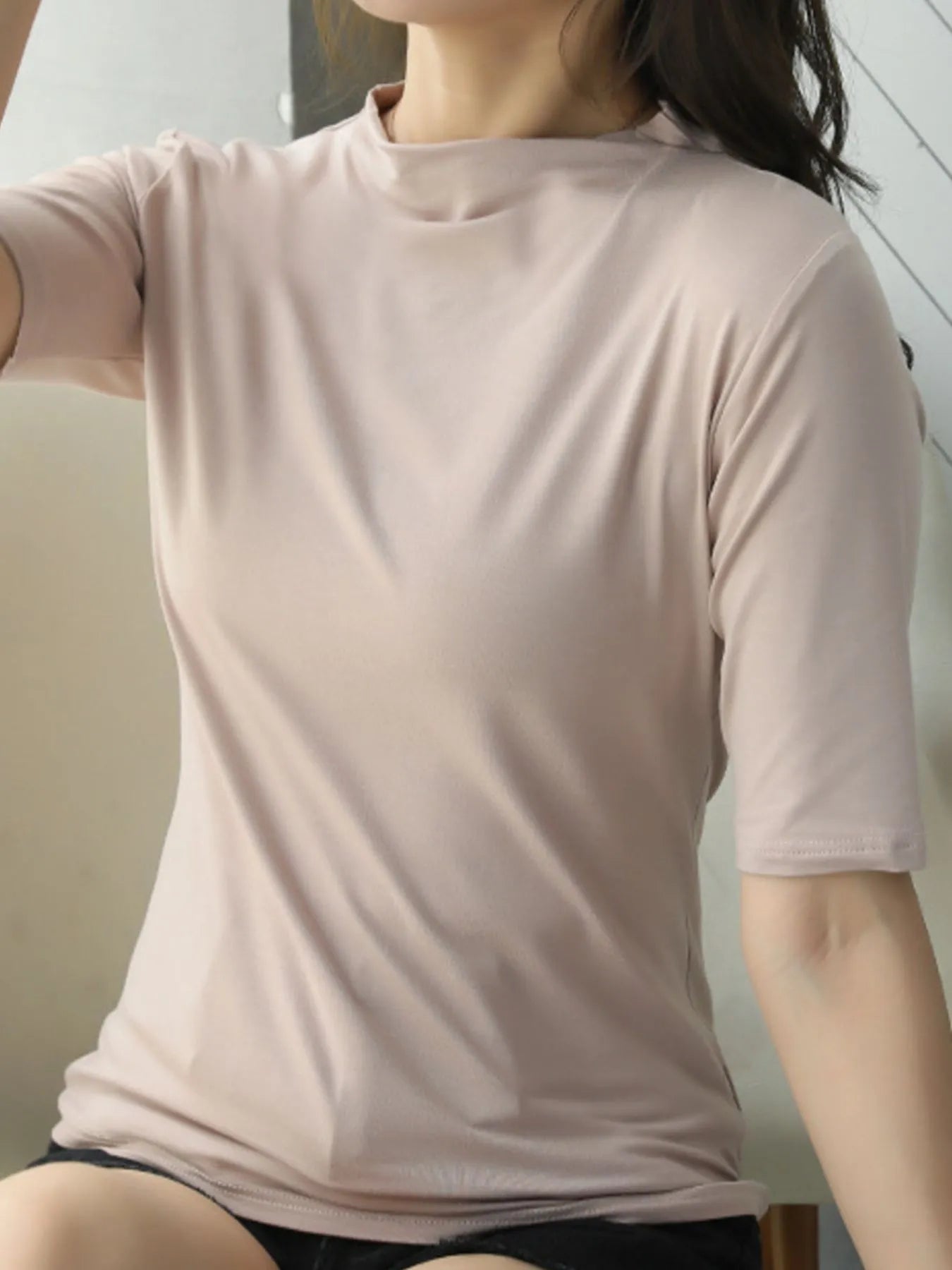 Solid Color Short Sleeve T-Shirt-Nordavory