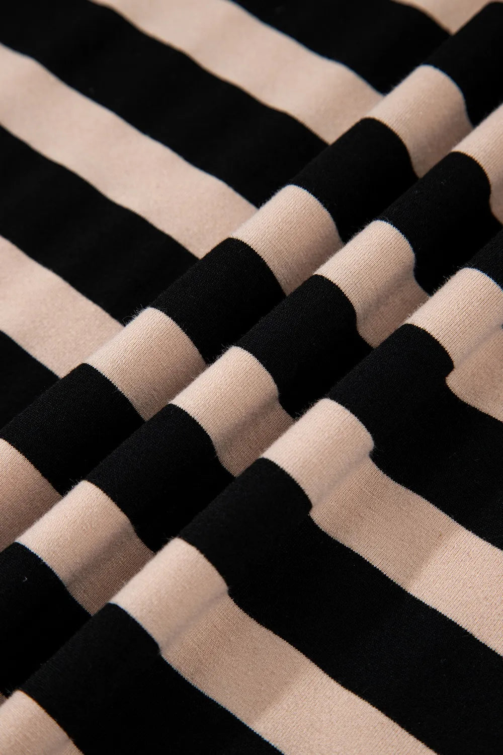 Stripe Casual Round Neck Tee Dress with Pockets-Nordavory