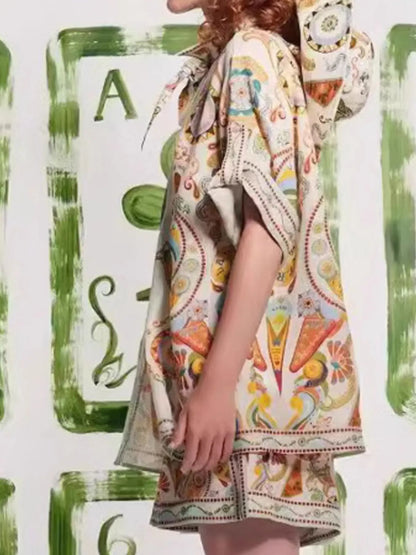 Printed Half Sleeve Shirt and Shorts Set-Nordavory