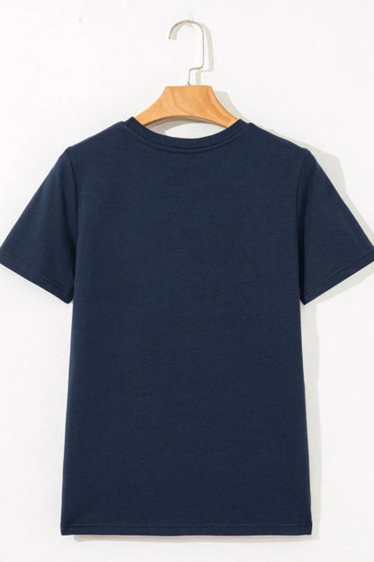 Solid Color Round Neck T Shirt-Nordavory