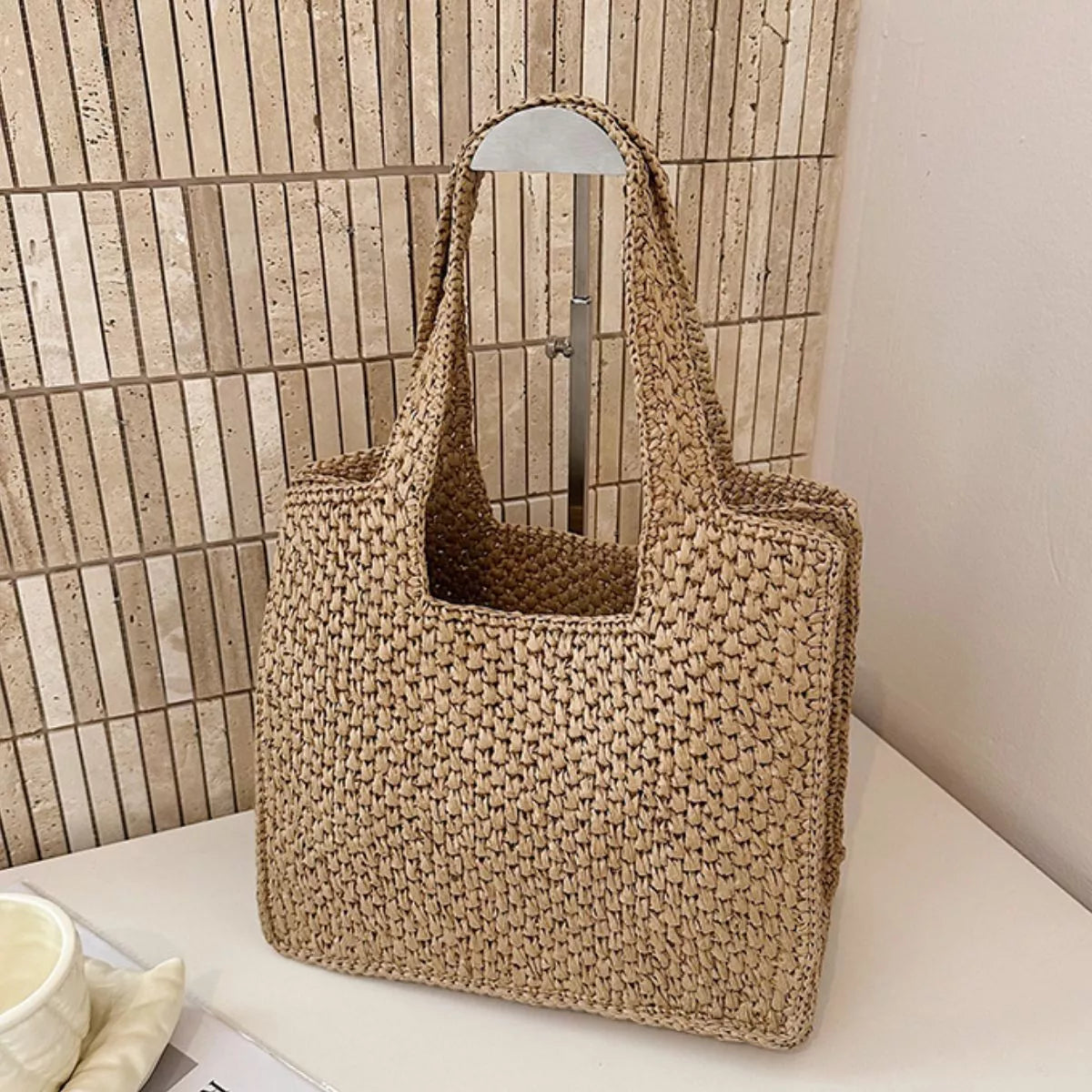 Woven Straw Handbag – image 12