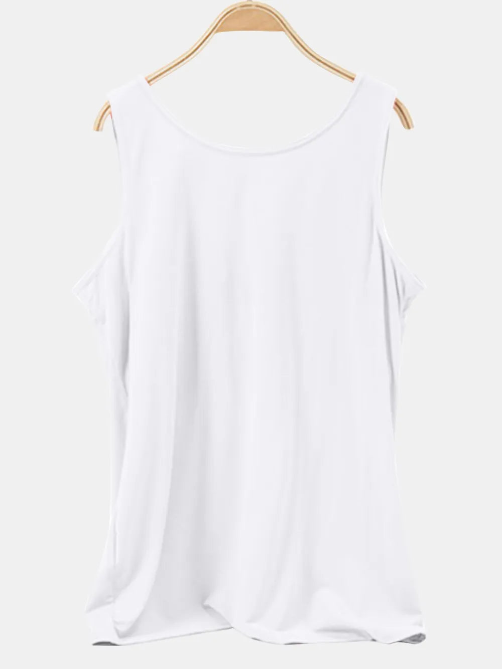 Scoop Neck Wide Strap Tank-Nordavory